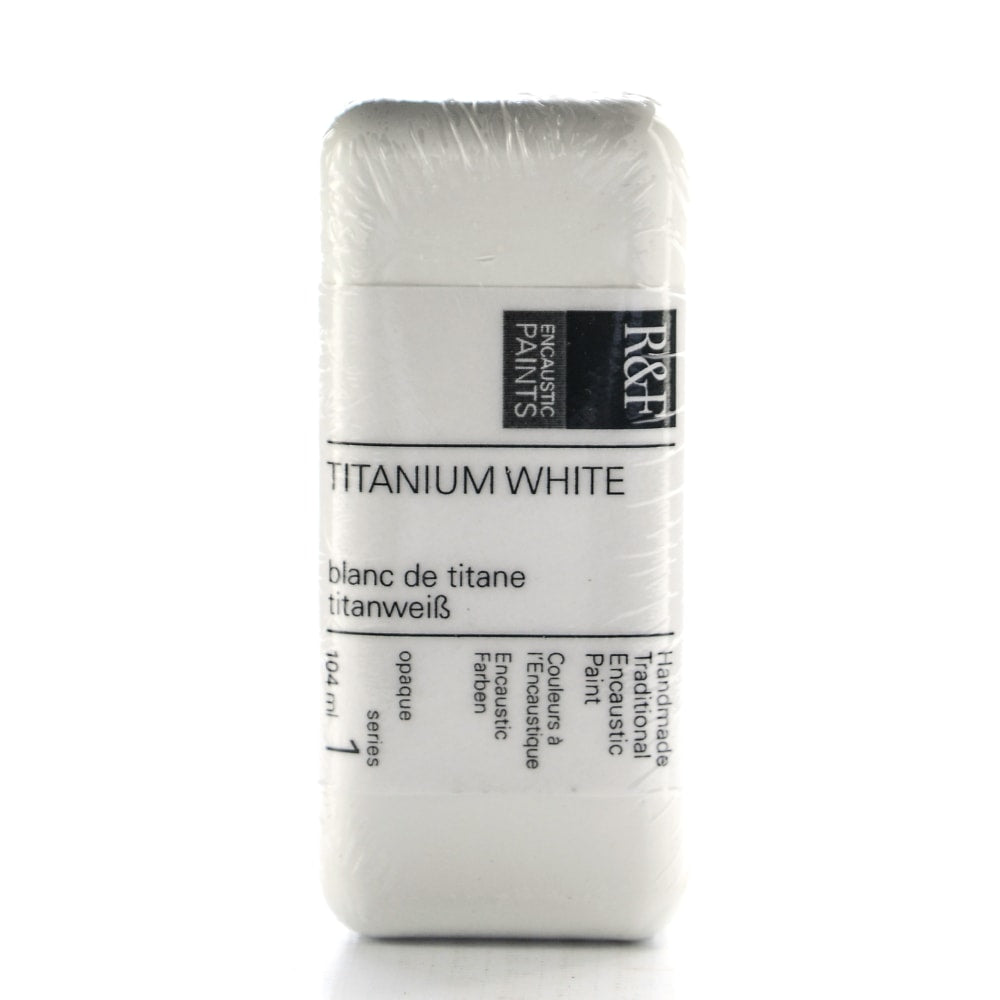 R & F Handmade Paints Encaustic Paint Cake, 104 mL, Titanium White