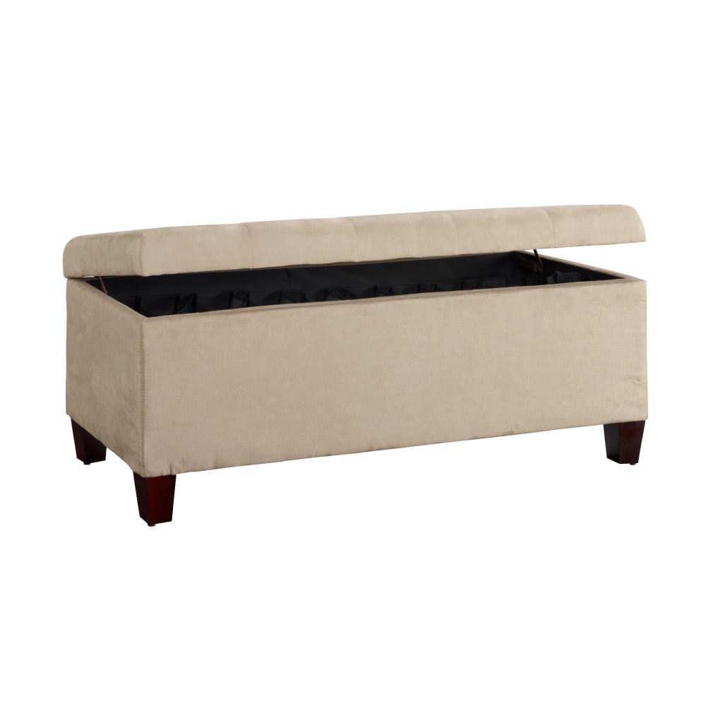 Linon Rae Storage Ottoman, Brown/Beige