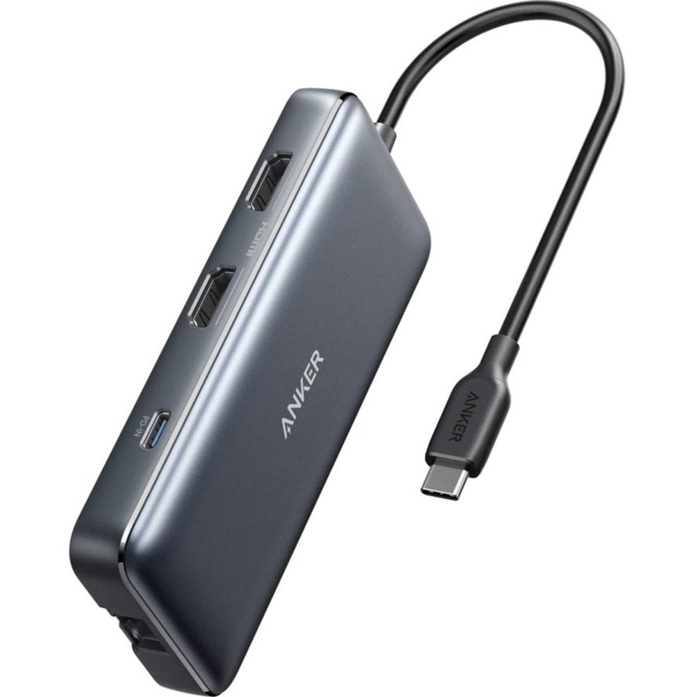 Anker PowerExpand 8-in-1 USB-C PD Media Hub - Docking station - USB-C - 2 x HDMI - 1GbE