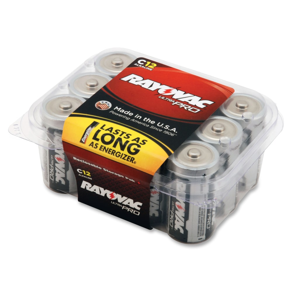 Rayovac Ultra Pro Alkaline C Battery 12-Packs - For Multipurpose - C - 1.5 V DC - 8 / Carton