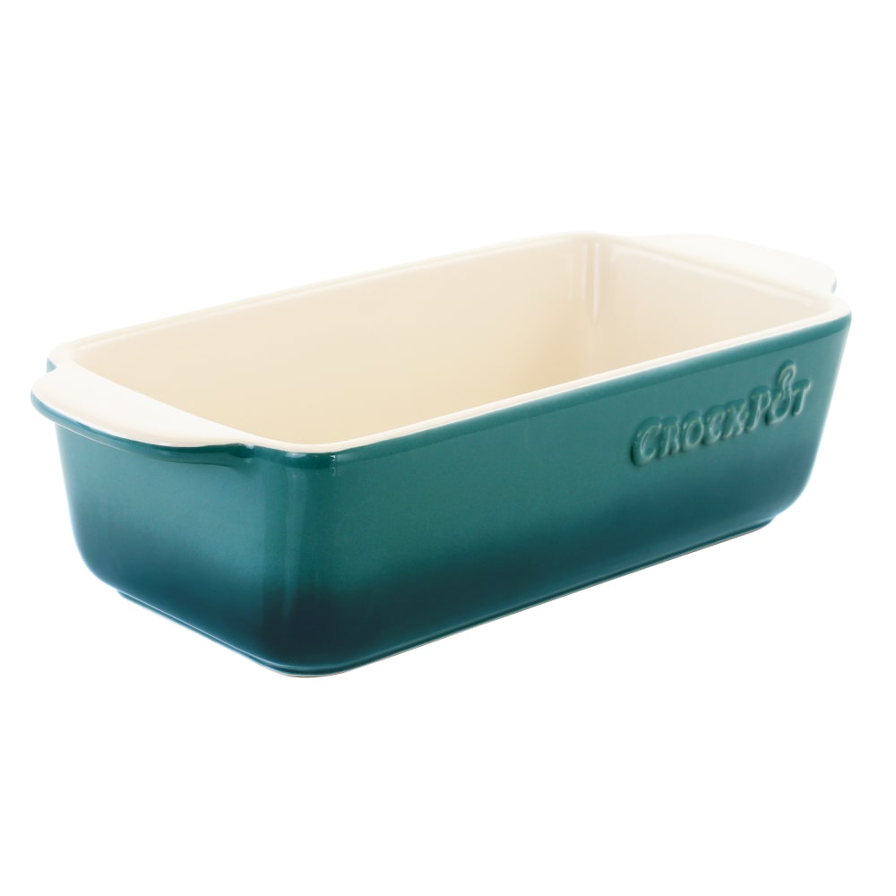 Crock-Pot Artisan 1.25-Quart Stoneware Rectangular Bake Pan, Gradient Teal