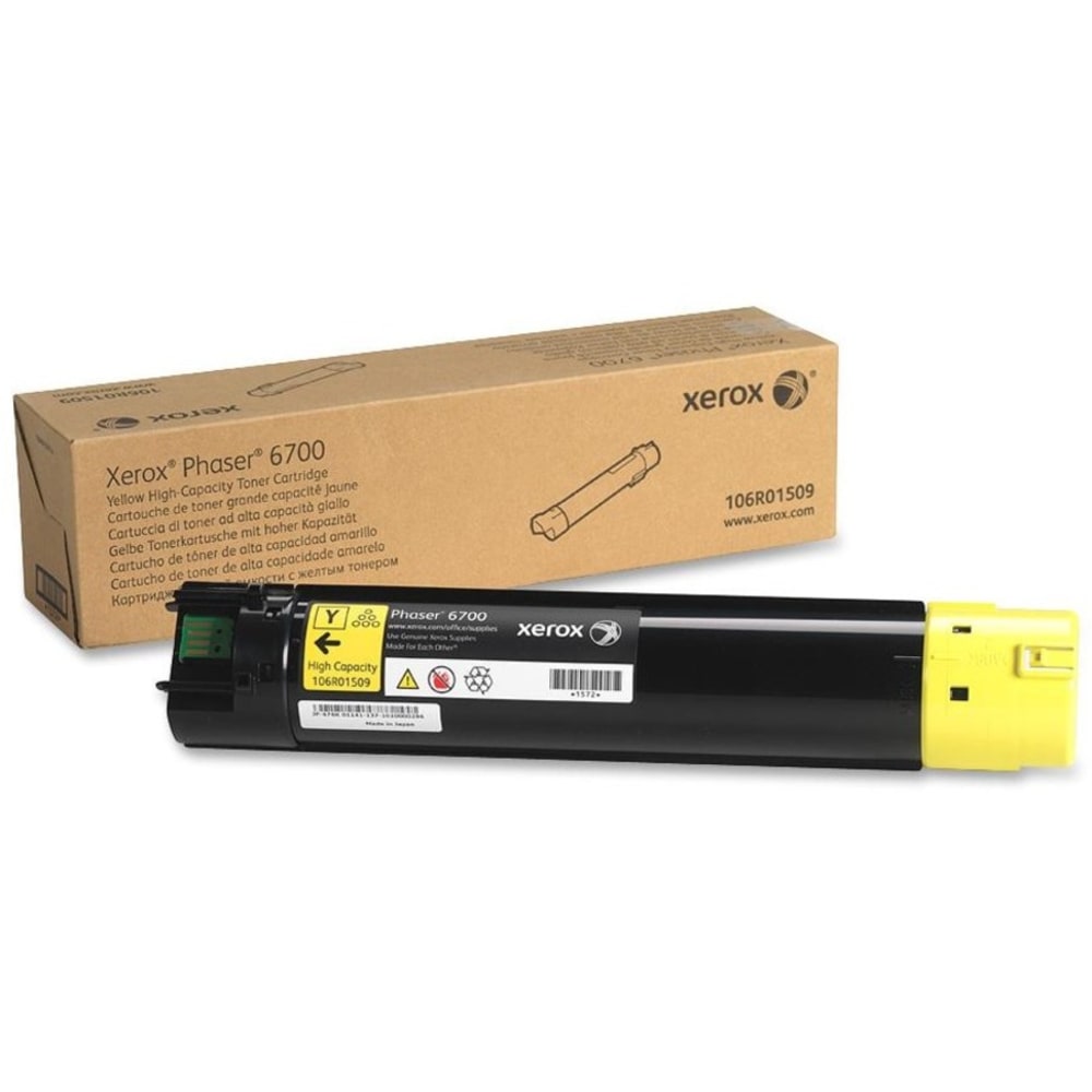 Xerox 6700 Yellow High Yield Toner Cartridge, 106R01509