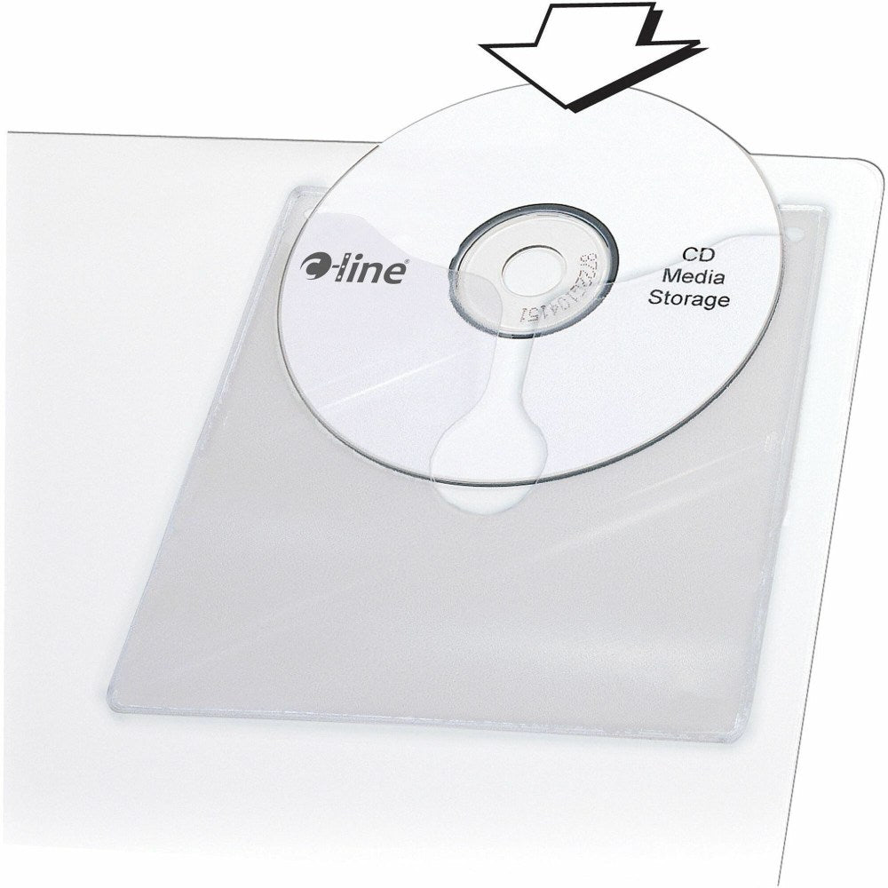 C-Line Self-Adhesive CD Holder, 5 1/3 x 5 2/3, 10/PK