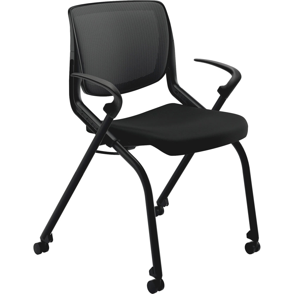 HON Motivate Nesting/Stacking Flex-Back Chair, Black