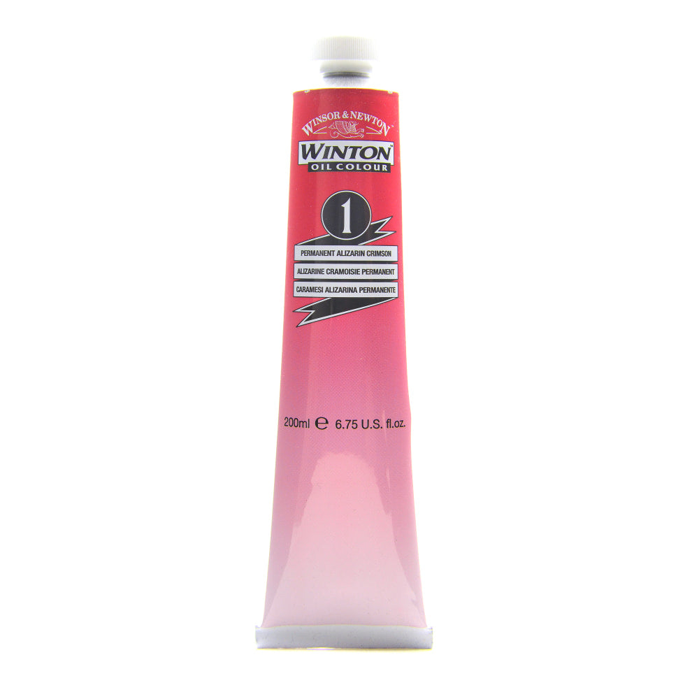 Winsor & Newton Winton Oil Colors, 200 mL, Permanent Alizarin Crimson, 1