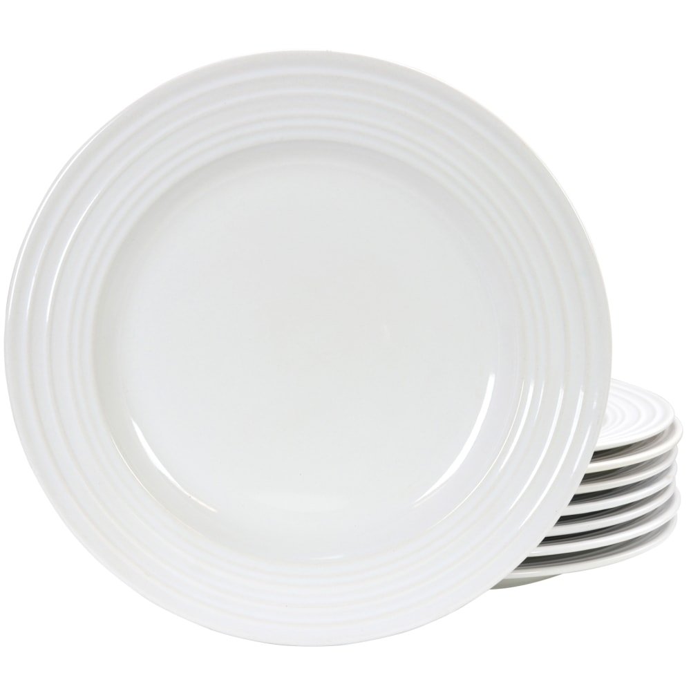 Gibson Home Plaza Cafe 8-Piece Dinnerware Set, 10-1/2in, White