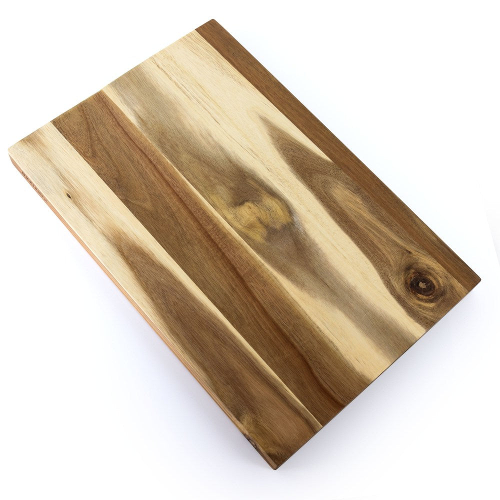 Kenmore Archer Acacia Wood Cutting Board With Groove Handles, 1inH x 12inW x 18inD, Brown