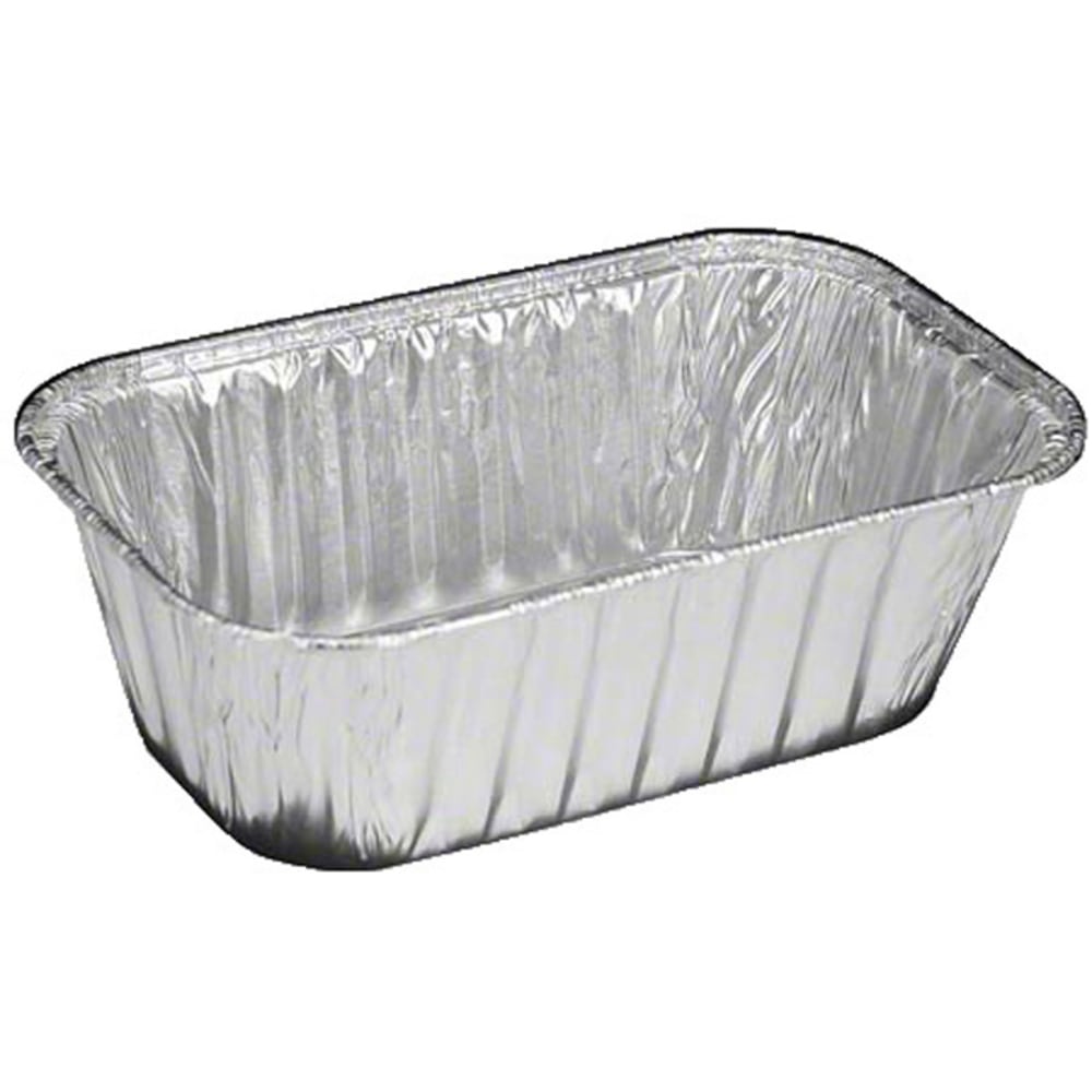 HFA Foil Loaf Pans, 1 Lb, Silver, Carton Of 200