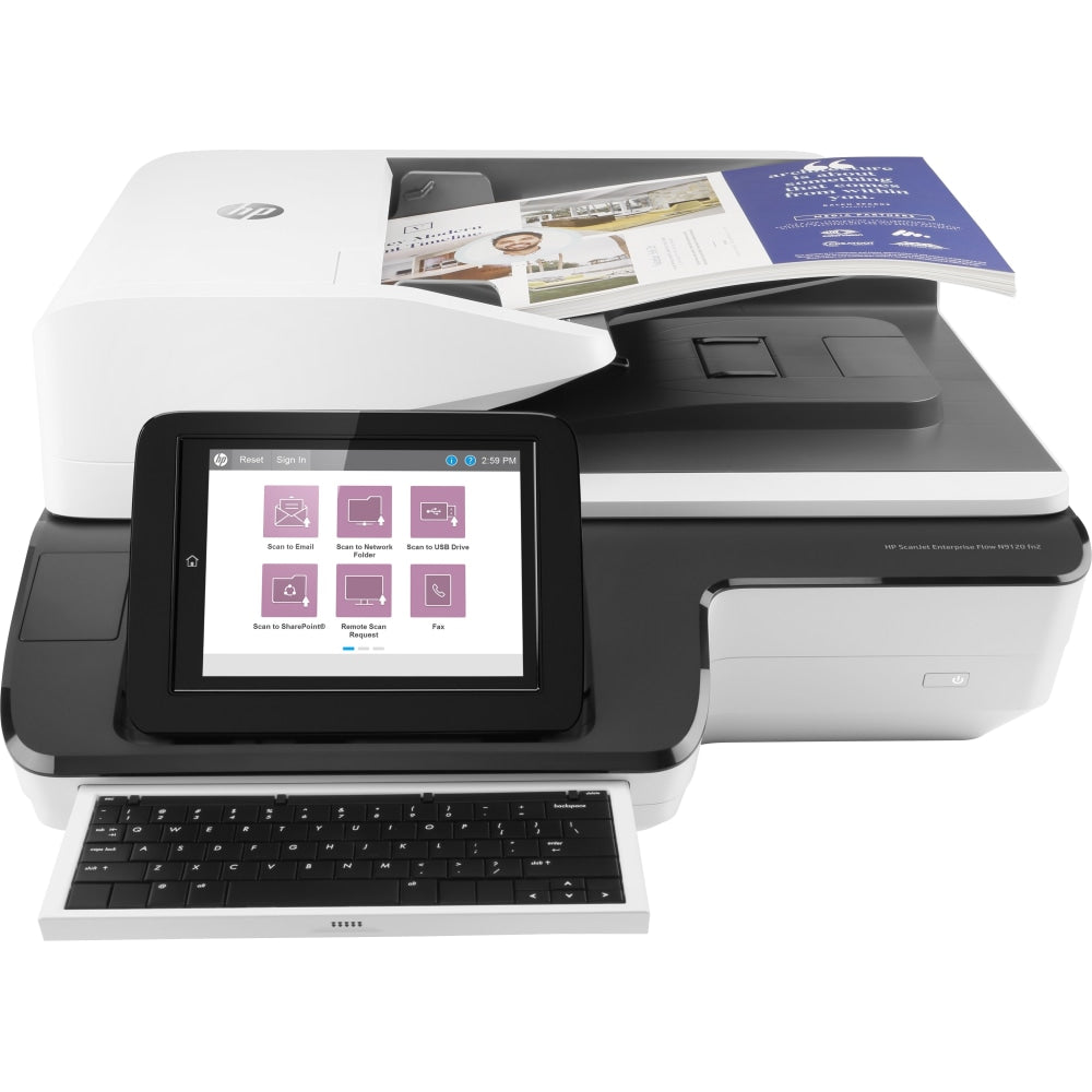 HP Scanjet Flow N9120 fn2 Sheetfed Scanner - 600 dpi Optical - 24-bit Color - 8-bit Grayscale - 120 ppm (Mono) - 120 ppm (Color) - Duplex Scanning - USB