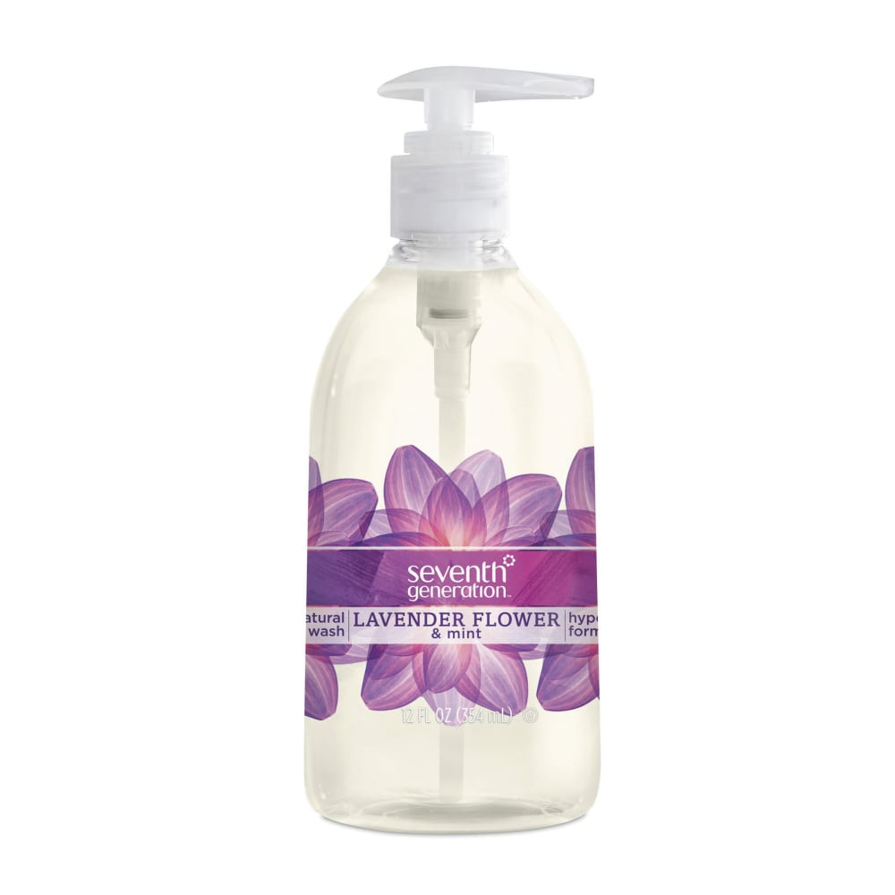 Seventh Generation Natural Liquid Hand Wash Soap, Lavender Scent, 12 Oz, Carton Of 8 Bottles