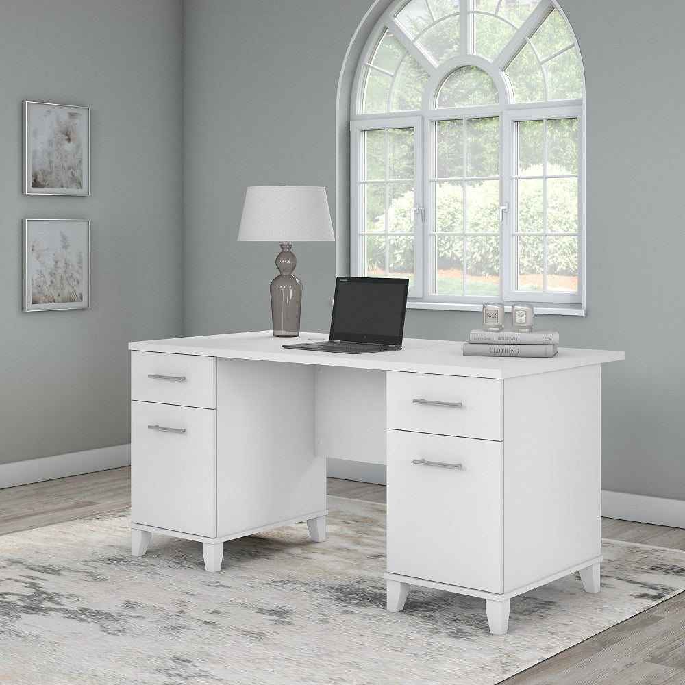 Bush Furniture Somerset 60inW Office Computer Desk, White, Standard Delivery