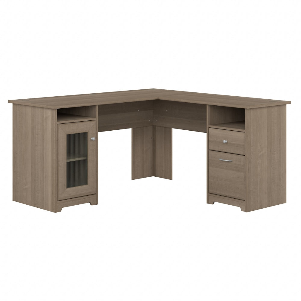 Bush Business Furniture Cabot 60inW L-Shaped Corner Desk, Ash Gray, Standard Delivery