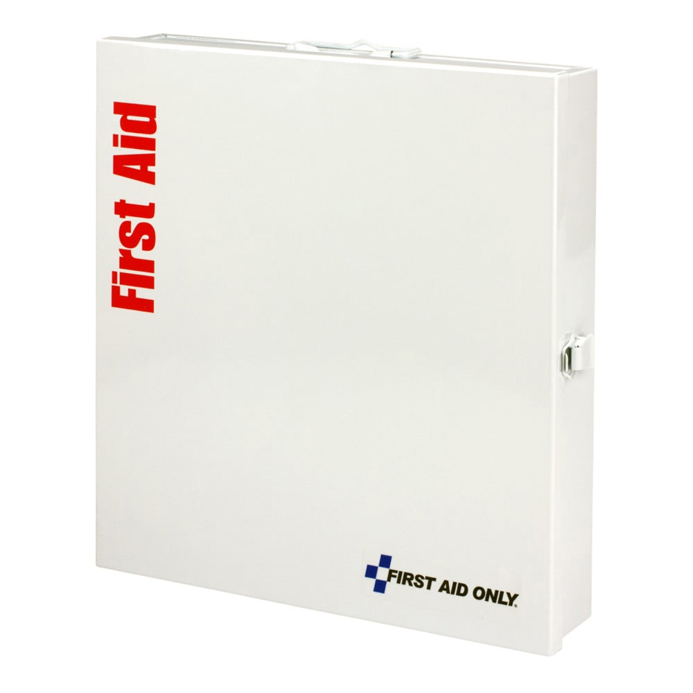 First Aid Only Smart Compliance 50-Person Food Service First Aid Cabinet Without Medications, 14-1/4inH x 13-3/4inW x 13-3/4inD, White