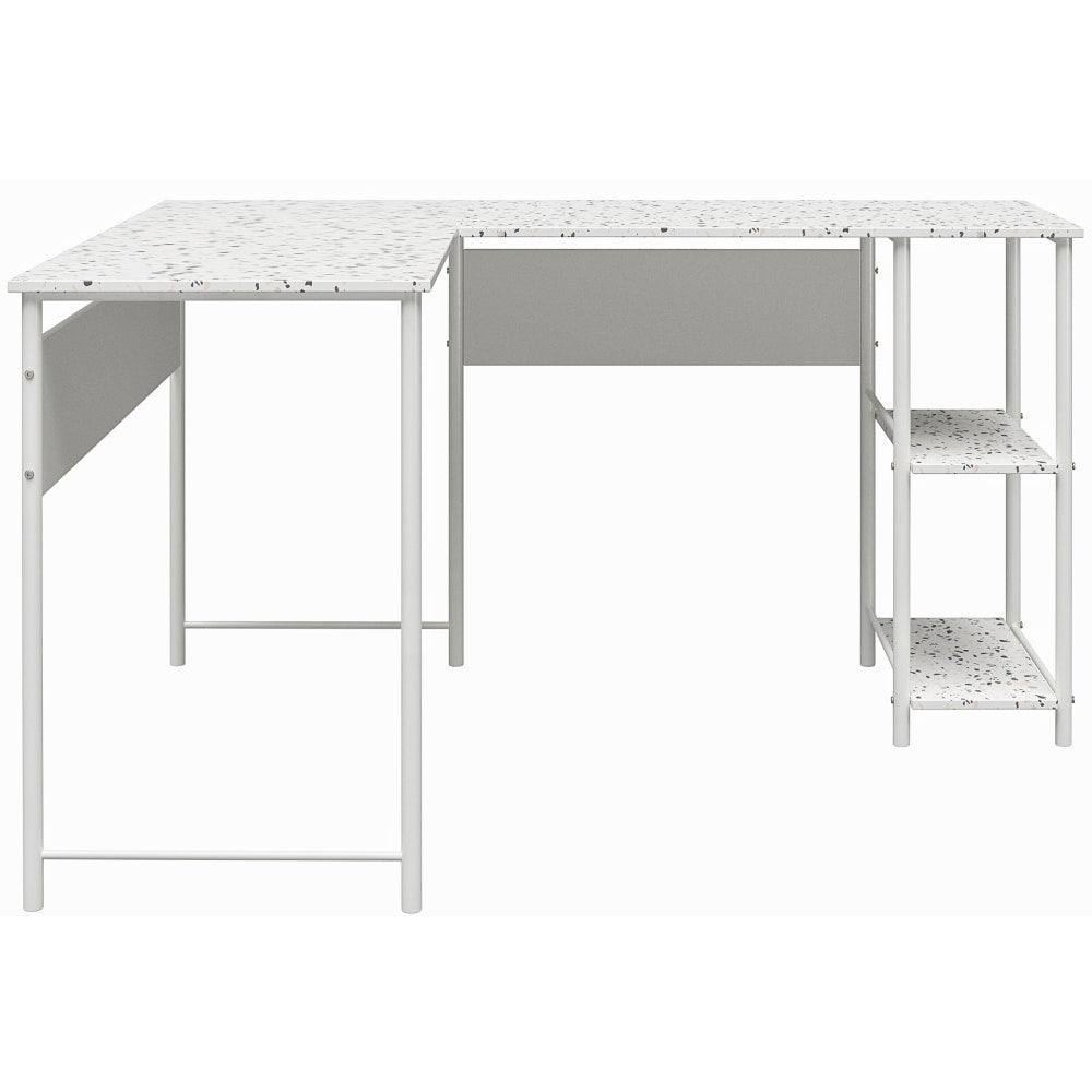 Ameriwood Home Berkeley 56inW L-Shaped Computer Desk, Terrazzo