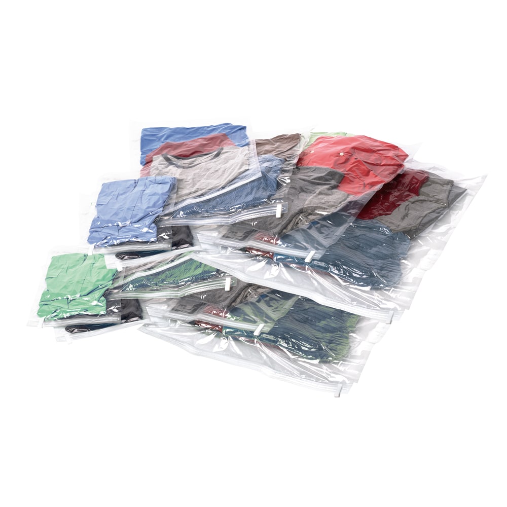 Samsonite Compression Bag Kit, 12 Pieces, 31 1/2inH x 23 5/8inW x 1/2inD, Clear