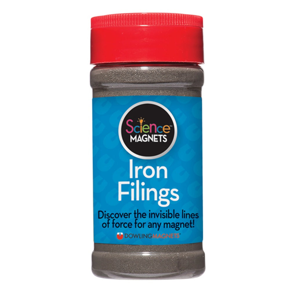 Dowling Magnets Iron Filings, 12 Oz, Gray, Grade 3 to 12, Set Of 3 Jars