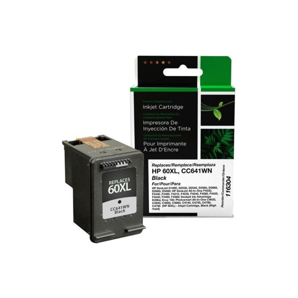 West Point Remanufactured Black High-Yield Ink Cartridge Replacement For HP CC641WN