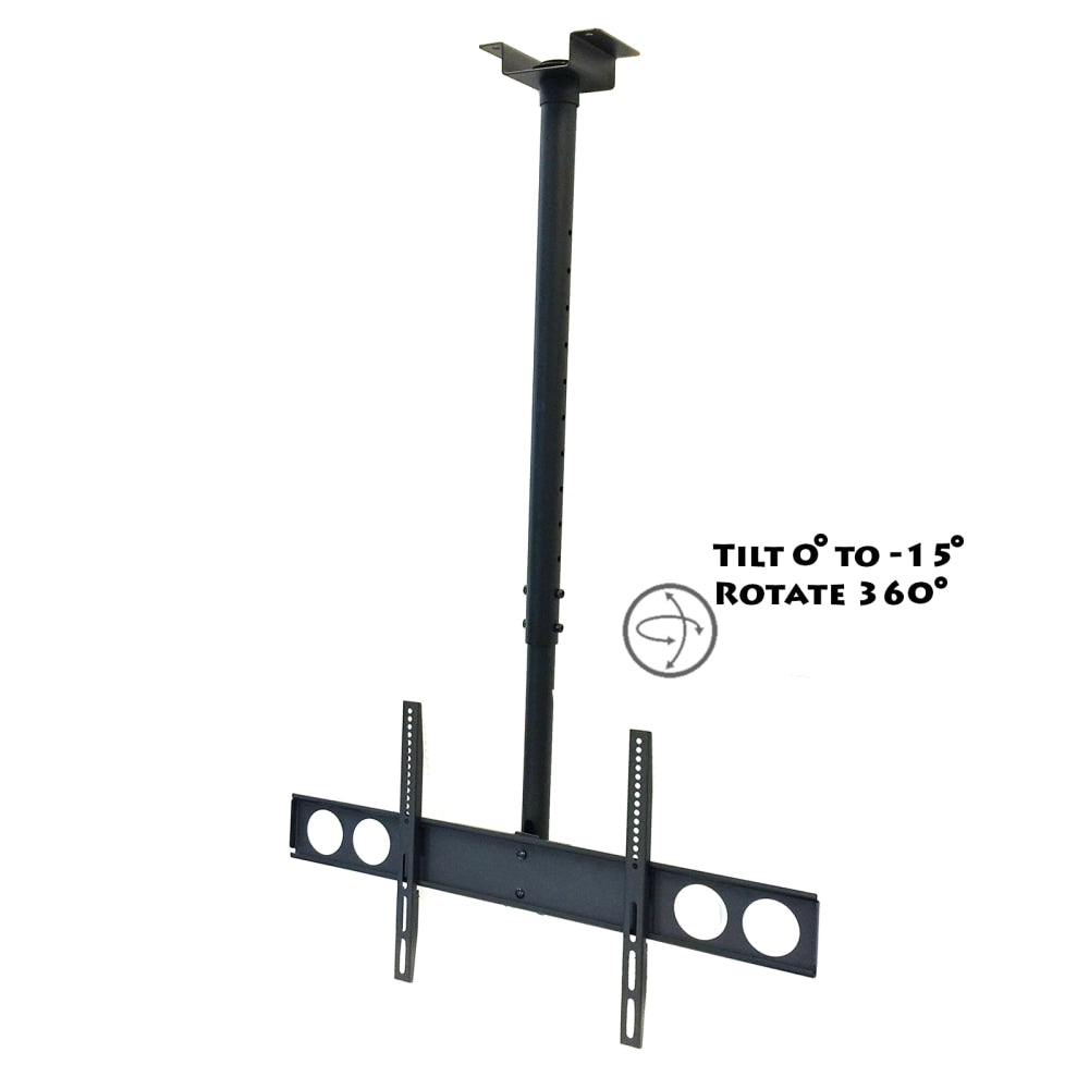 MegaMounts Heavy-Duty Tilting Ceiling Television Mount, Black