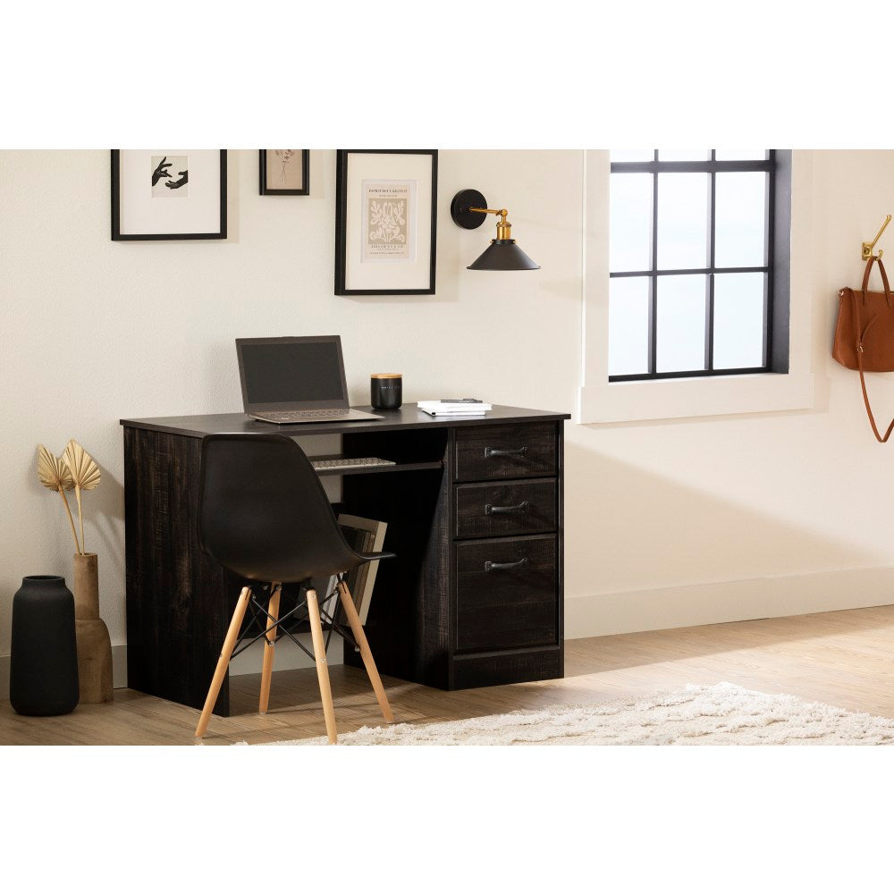 South Shore Farnel 45inW Computer Desk, Rubbed Black