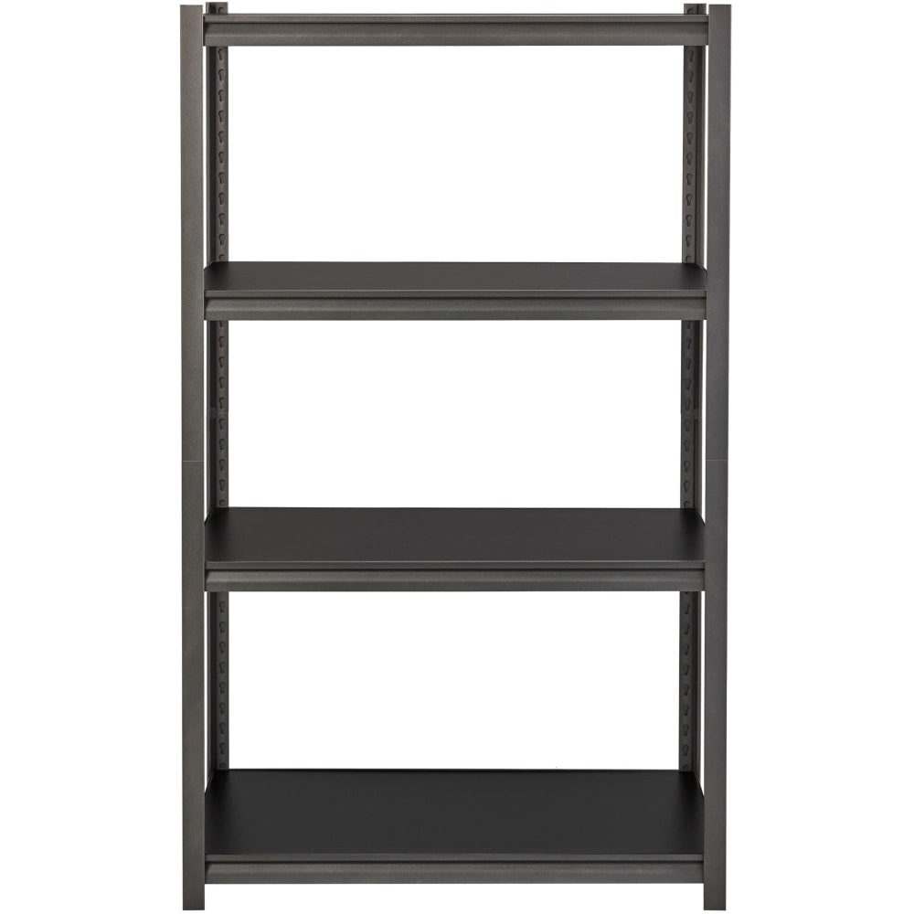 Lorell Steel Shelving Unit, 4 Shelves, 30% Recycled, Black