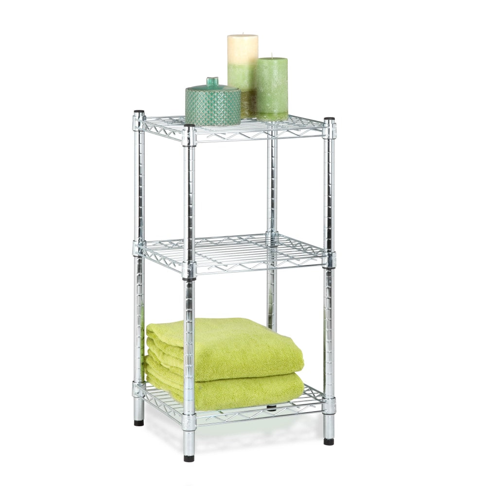 Honey-Can-Do Urban Steel Adjustable Storage Shelving Unit, 3-Tiers, Chrome