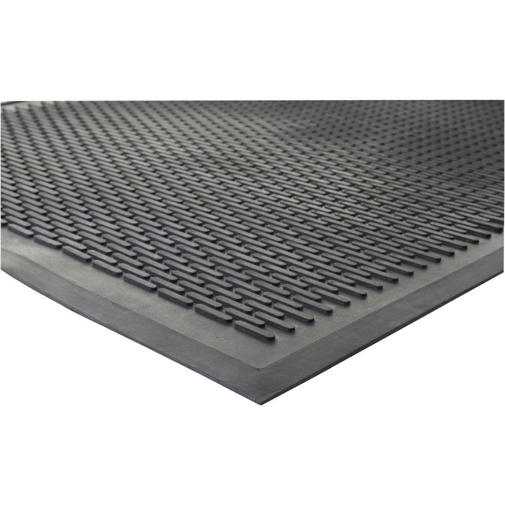 Genuine Joe Clean Step Scraper Mat, 4ft x 6ft, Black