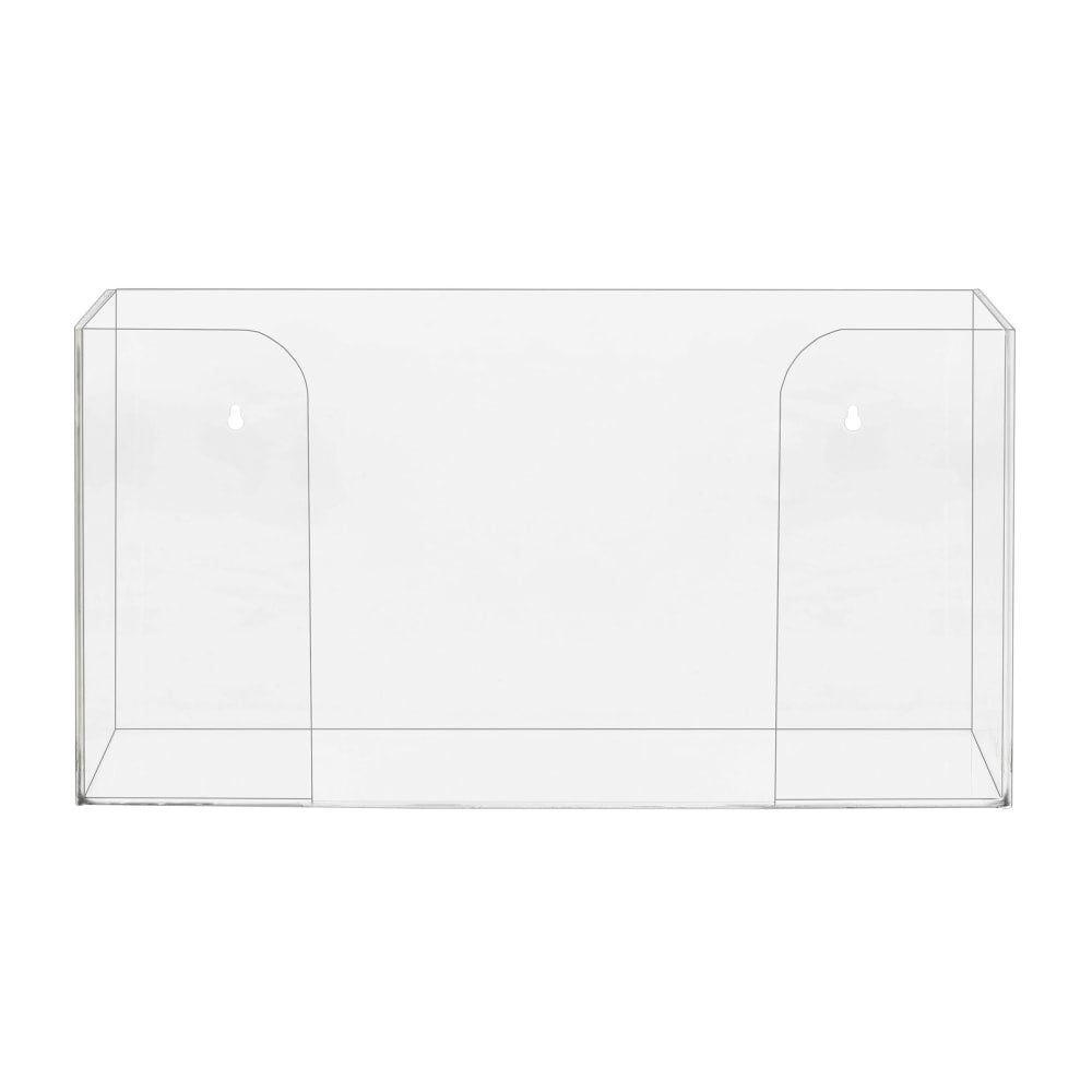 Alpine Acrylic Single Box Glove Dispensers, 5-1/3in x 10-1/5in x 4in, Clear, Pack Of 2 Dispensers