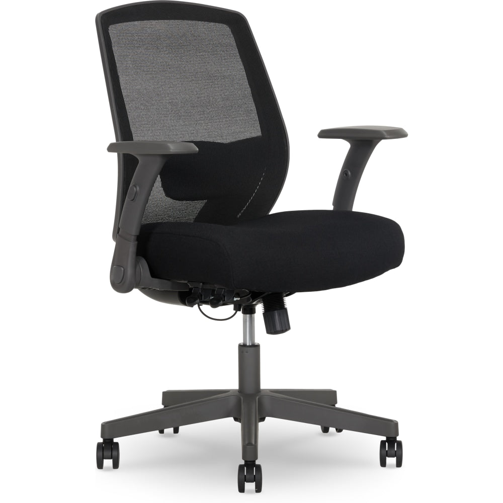 Serta SitTrue Rayne Ergonomic Mesh/Fabric Mid-Back Task Chair, Black