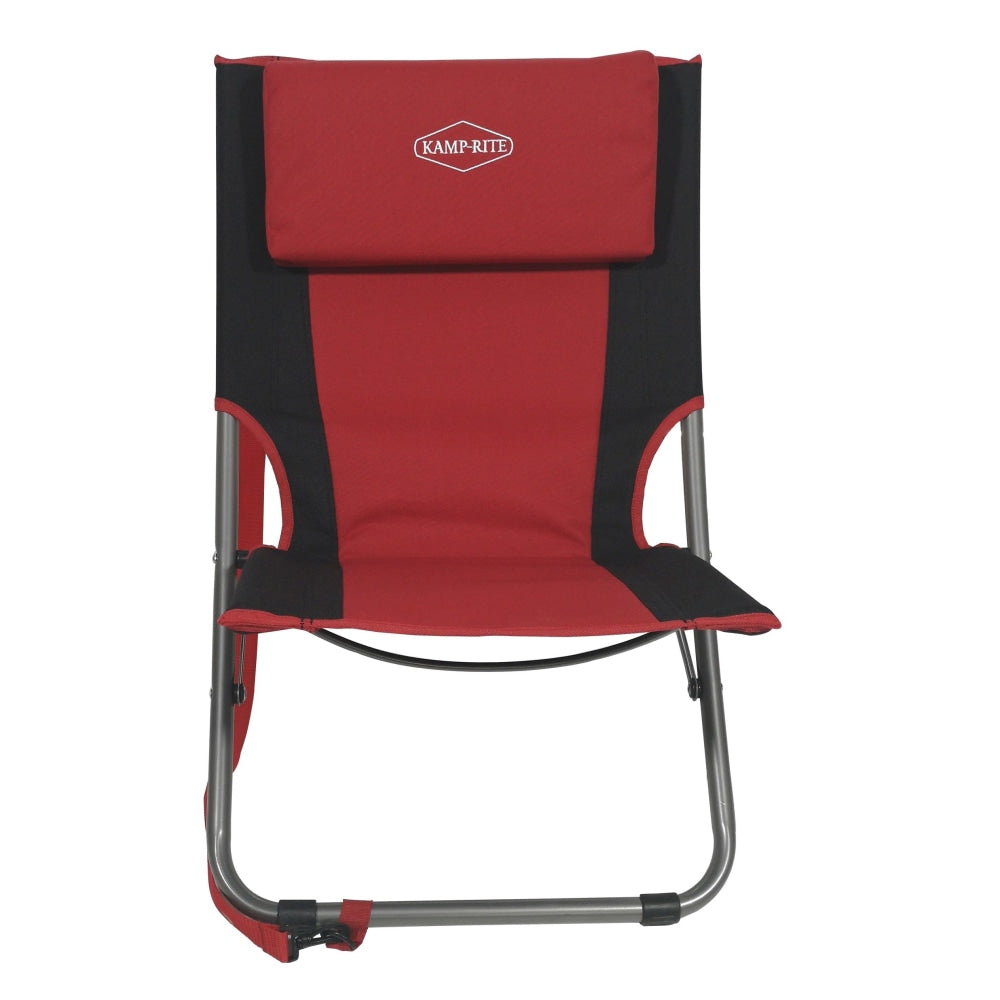 Kamp-Rite Beach Chair, Red/Black