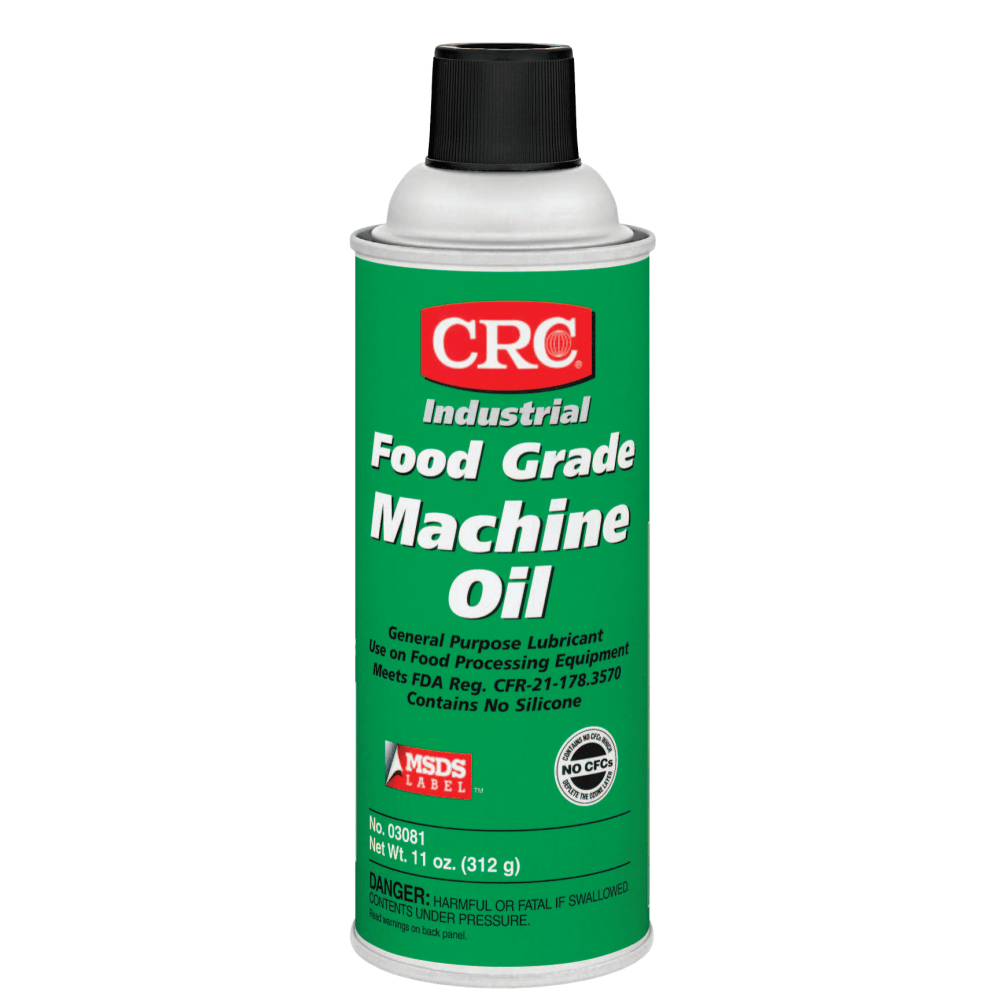 CRC Food-Grade Machine Oil, 16 Oz Aerosol Cans, Pack Of 12 Cans