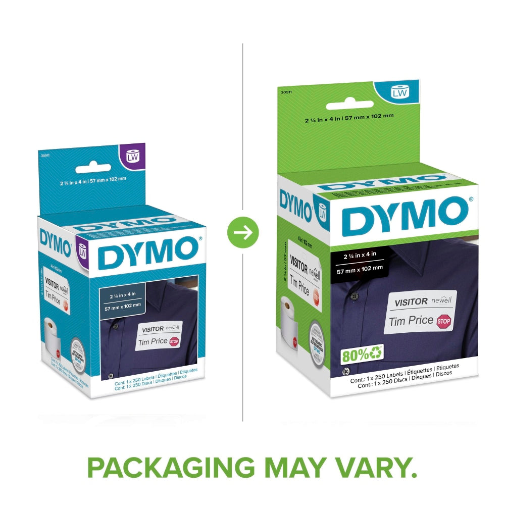 Dymo LabelWriter Time Expiring Adhesive Name Badge Labels