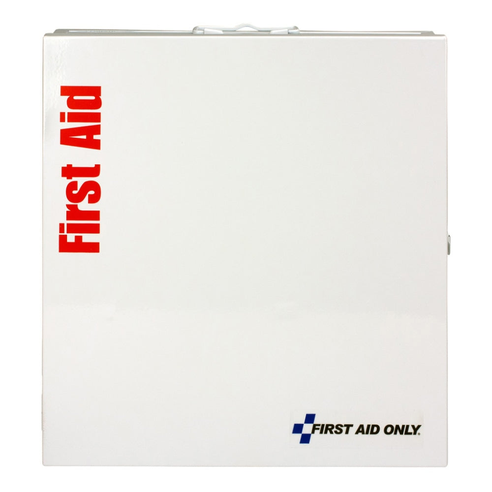 First Aid Only Smart Compliance 50-Person Food Service First Aid Cabinet Without Medications, 14-1/4inH x 13-3/4inW x 13-3/4inD, White