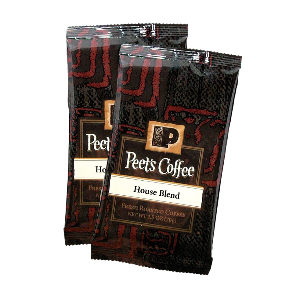 Peets Coffee & Tea Single-Serve Coffee Packets, House Blend, Carton Of 18