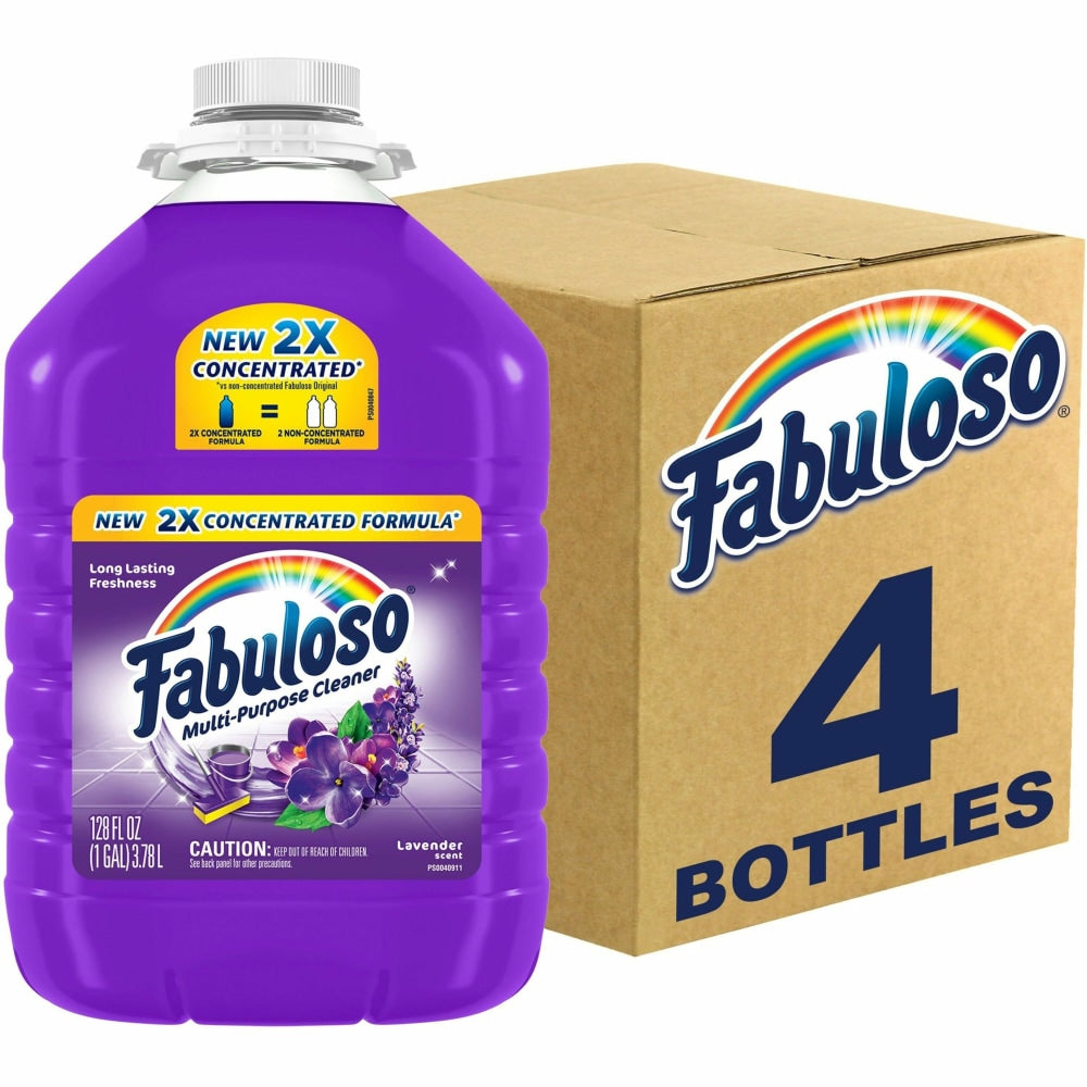 Fabuloso All-Purpose Cleaner - 128 fl oz (4 quart) - Lavender Scent - 4 / Carton - Purple