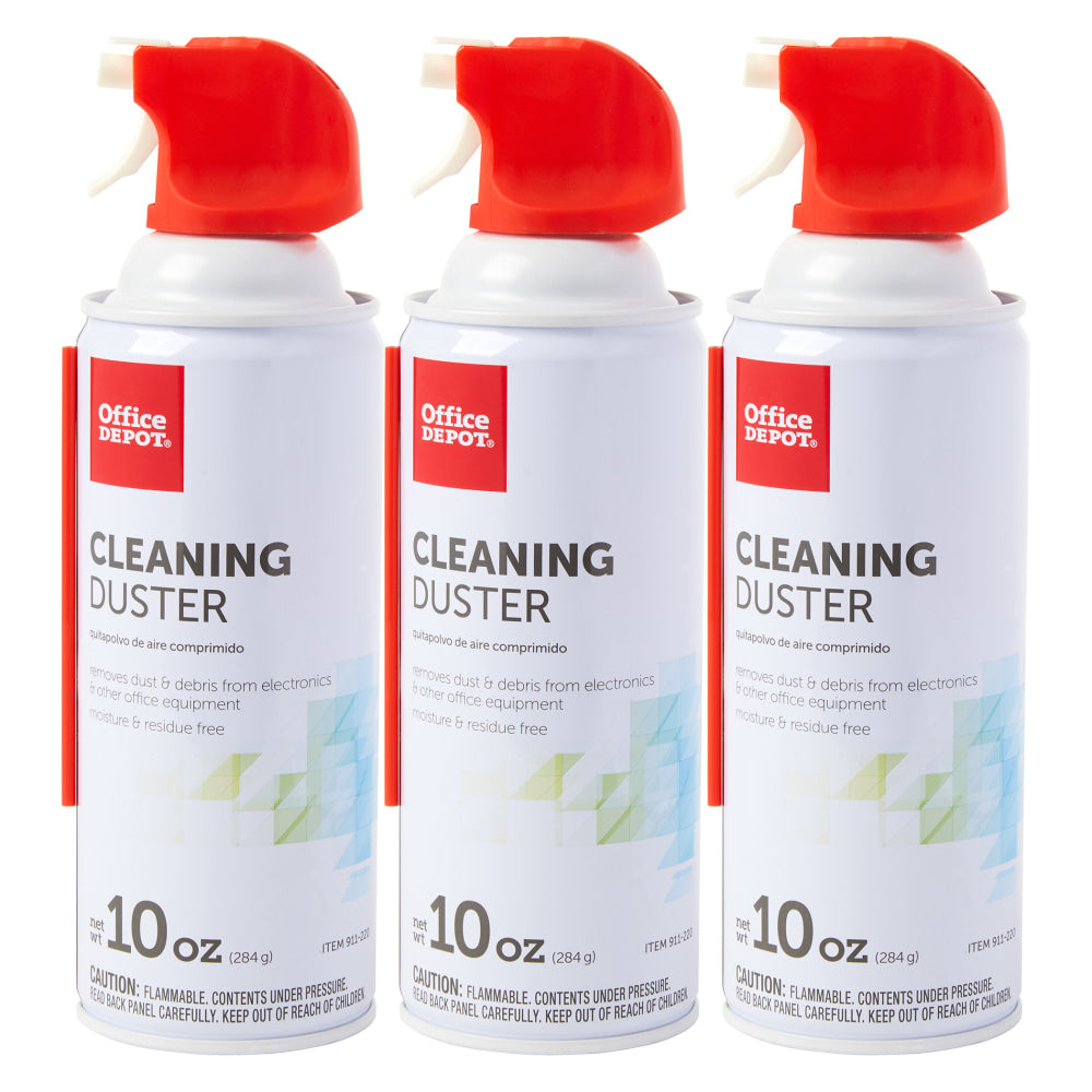 Office Depot Brand Cleaning Duster, 10 Oz, Pack of 3 Cans