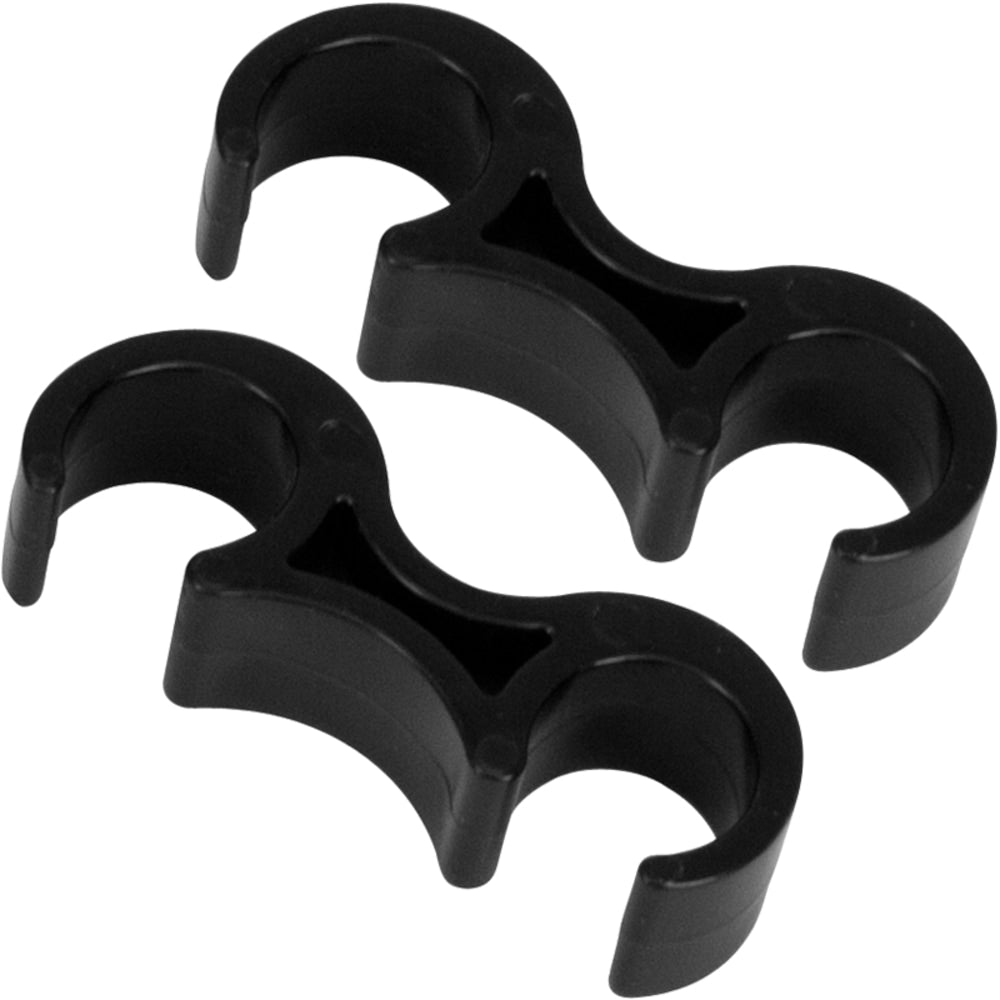 Flash Furniture Plastic Ganging Clips, 1in x 1in, Black, Pack Of 2 Clips