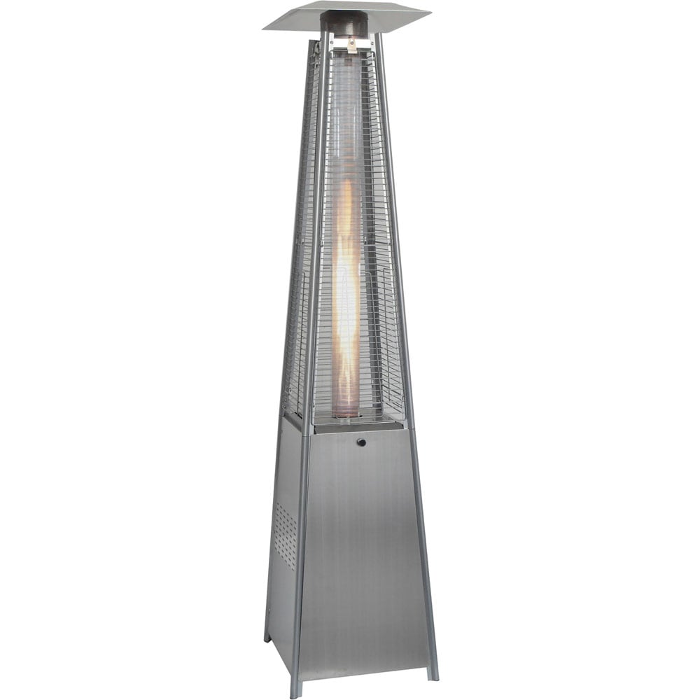 Hanover 7-Ft. Pyramid Propane Patio Heater in Stainless Steel - Gas - Propane - 12.31 kW - Outdoor - Stainless Steel