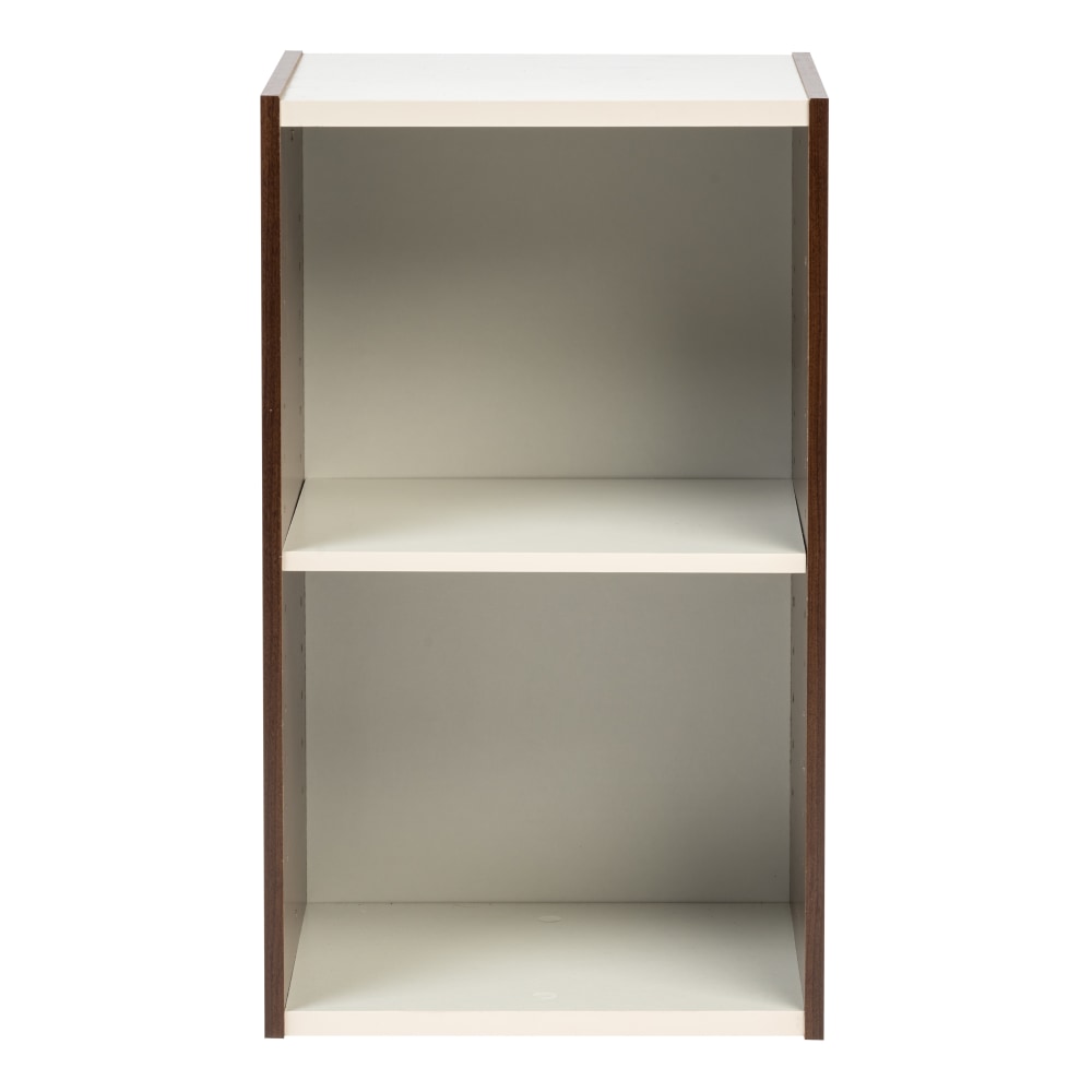 IRIS Sema 23in 2-Cubby Space-Saving Shelf, Walnut Brown