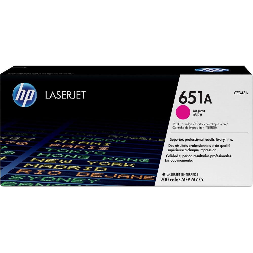 HP 651A Magenta Toner Cartridge, CE343AG