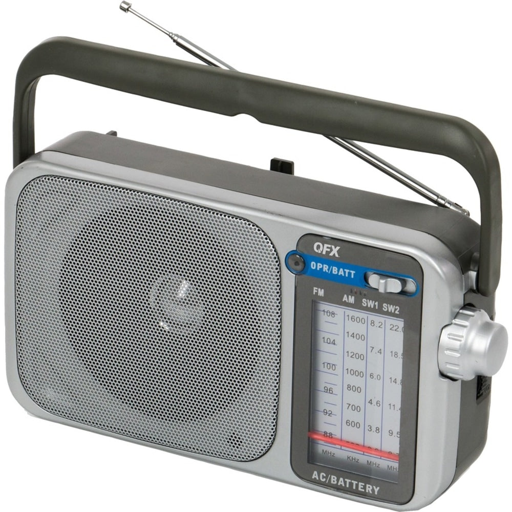 QFX Retro AM/FM/SW1 and SW2 Portable Radio - Headphone - 3 x D - Portable