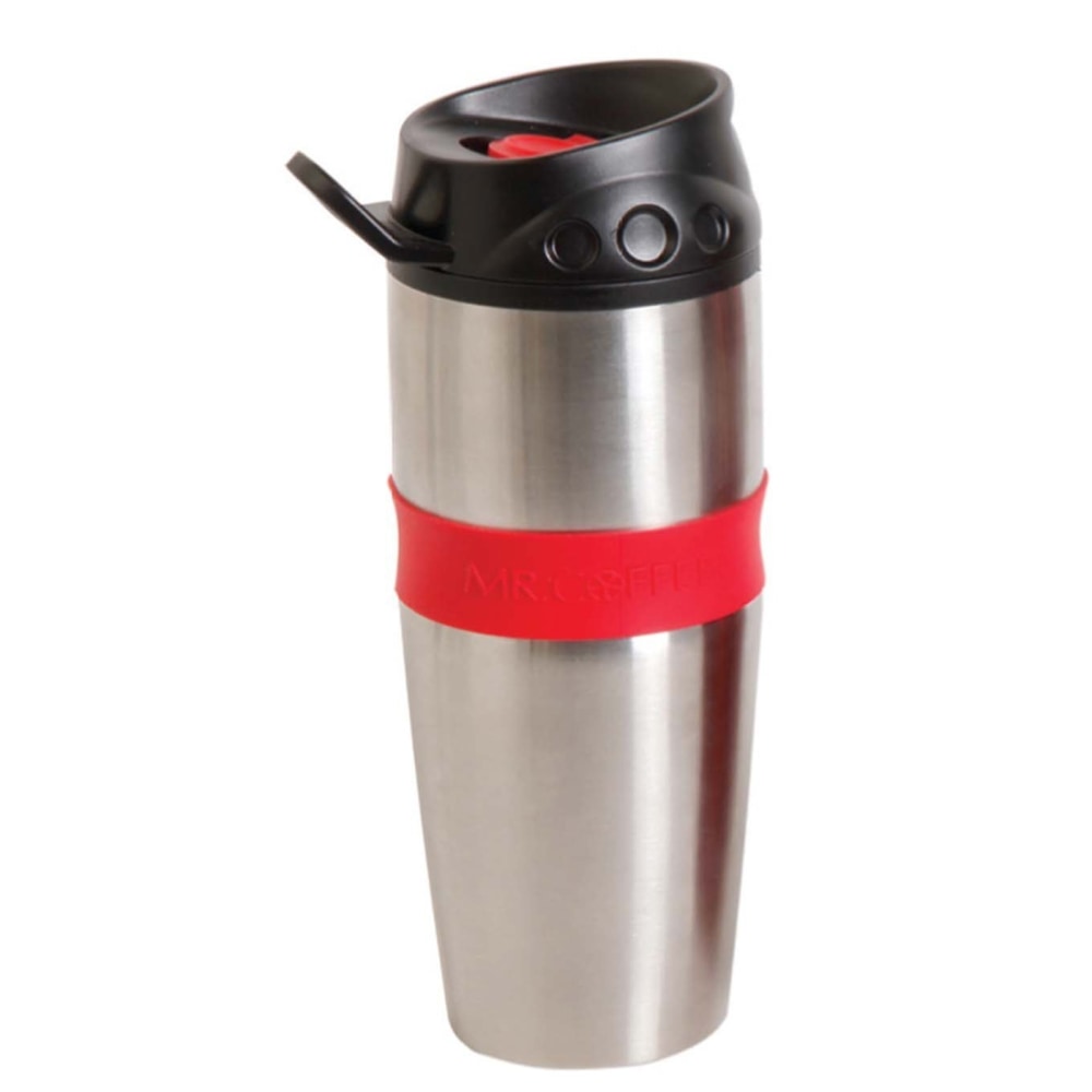 Mr. Coffee Java Supremo Stainless-Steel Thermal Travel Mug, 16 Oz