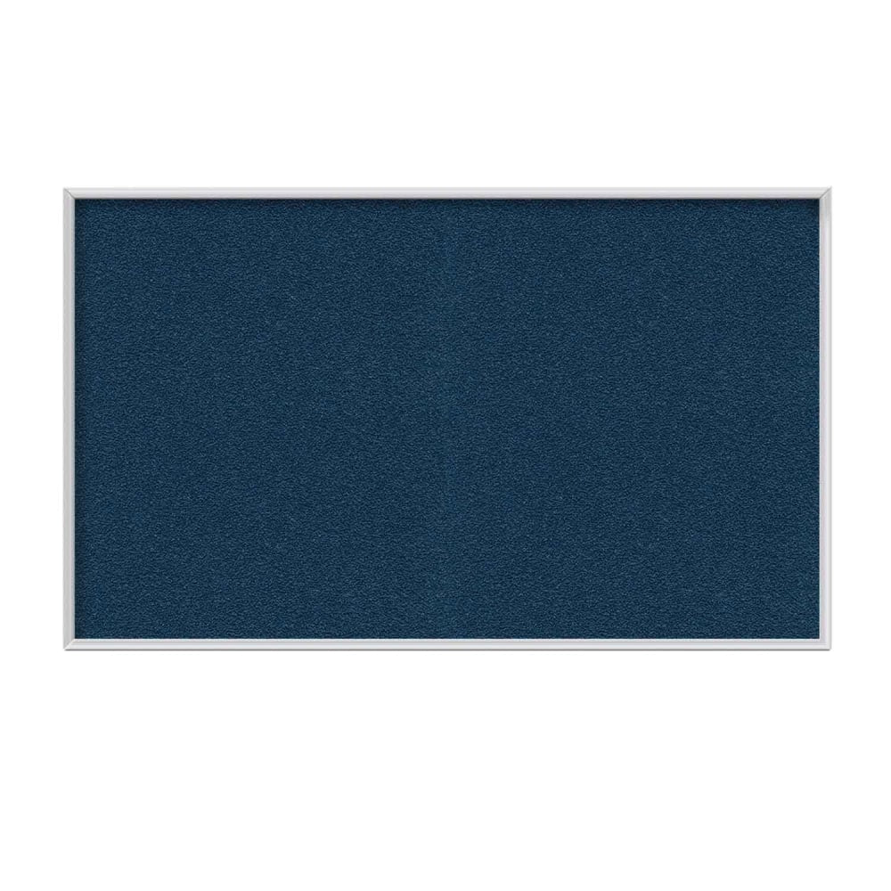 Ghent Aluminum Frame Vinyl Bulletin Board, 18in x 18in, Navy, Satin Frame