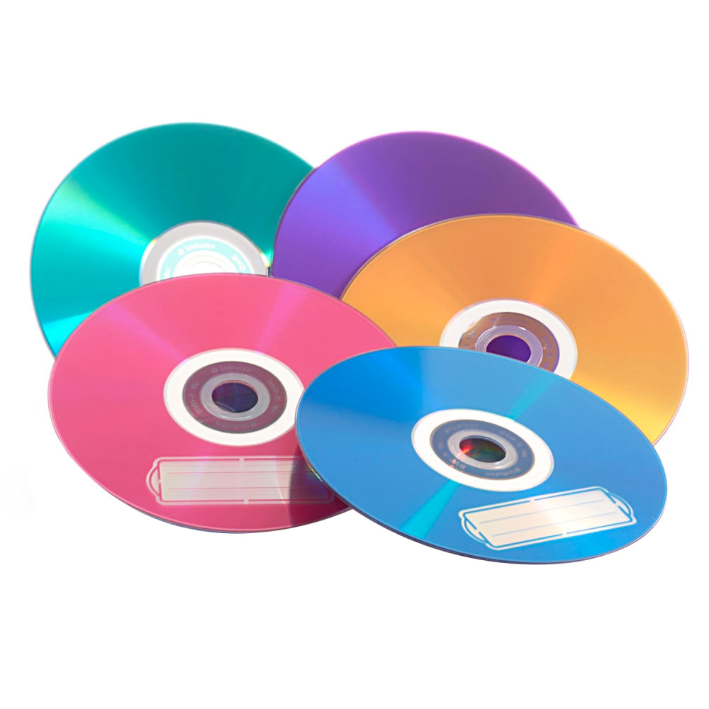 Verbatim Life Series DVD-R Discs, Assorted Colors, Pack Of 25