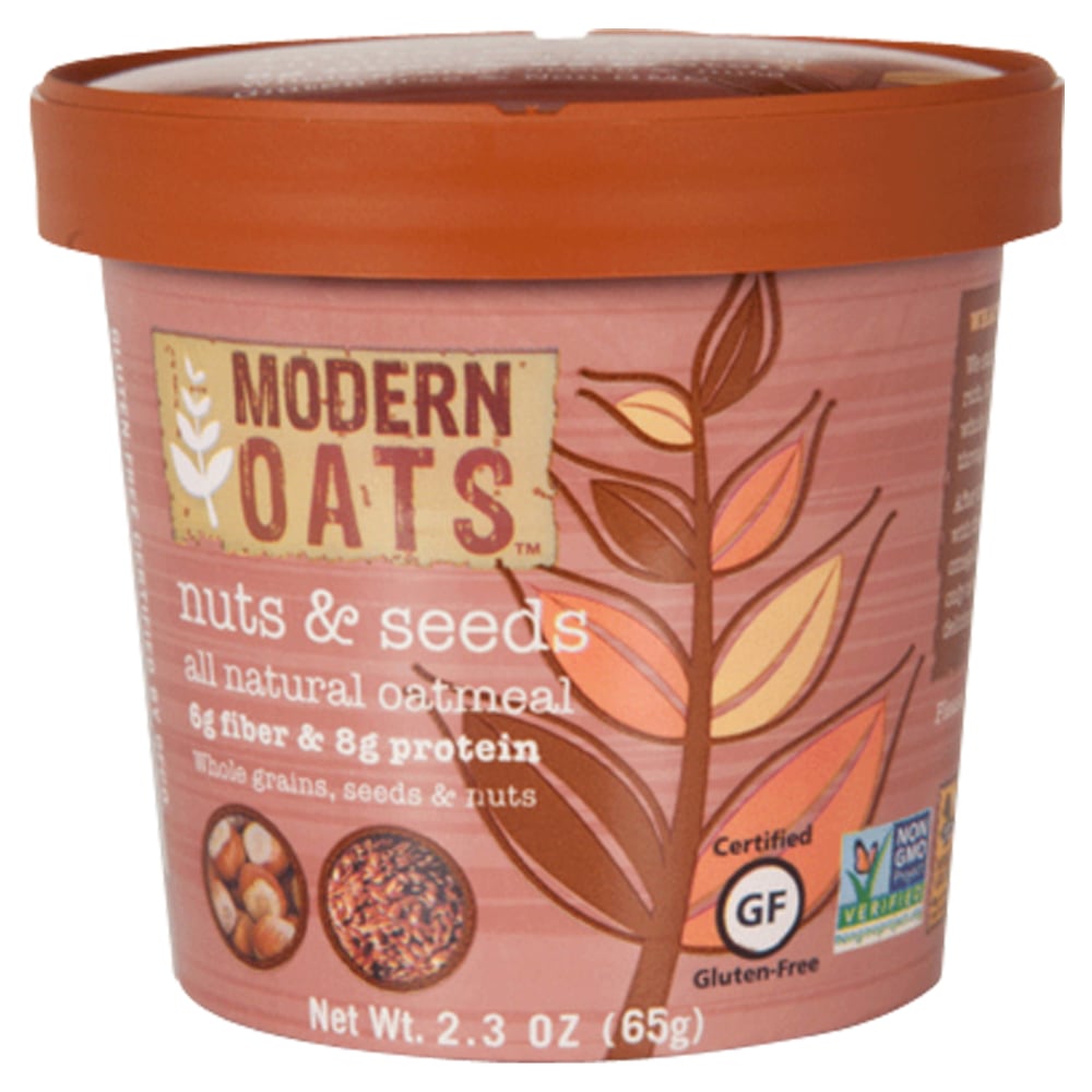 Modern Oats Oatmeal Cups, Nuts & Seed, 2.6 Oz, Pack Of 12