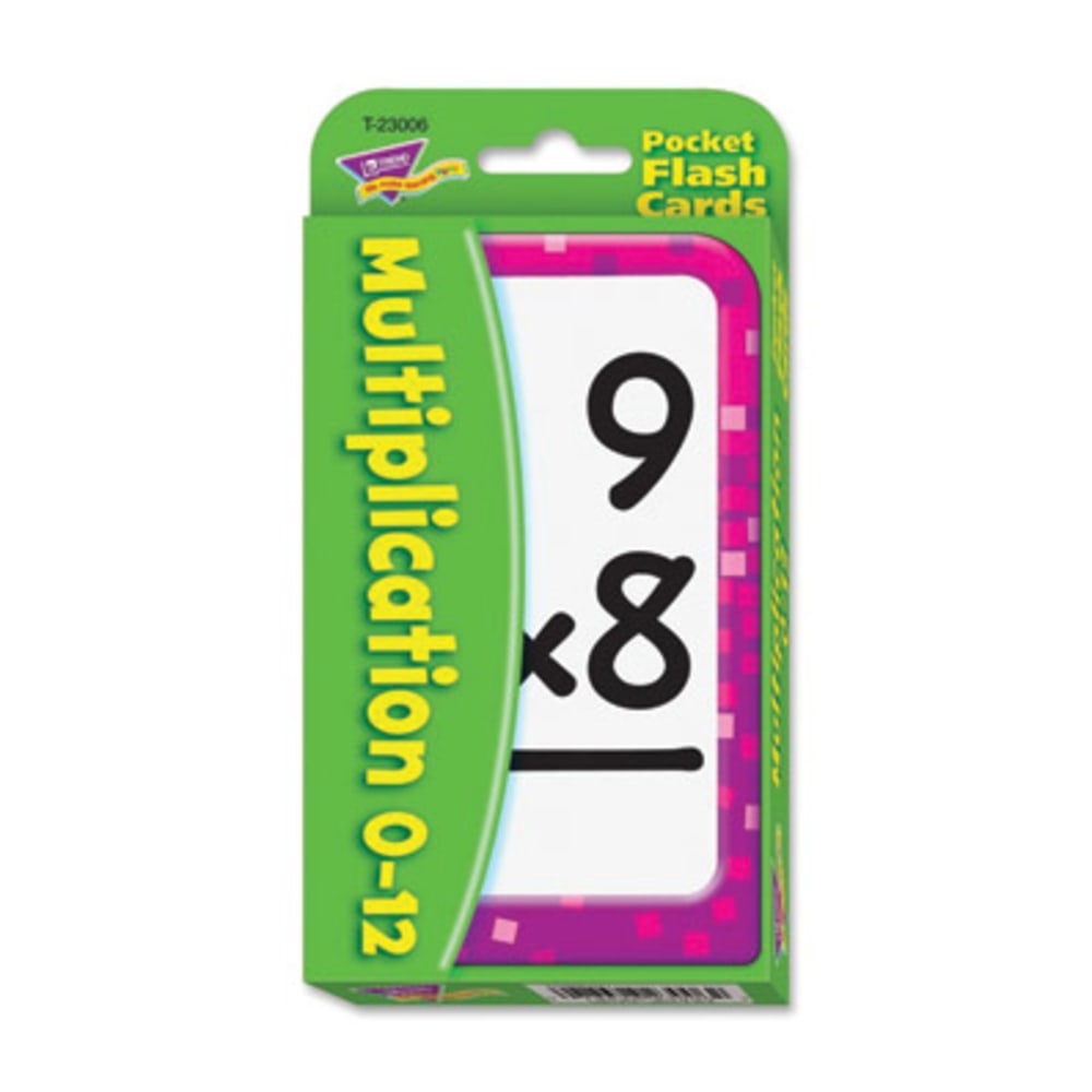 Trend Pocket Flash Cards, Multiplication, Box Of 56 Cards