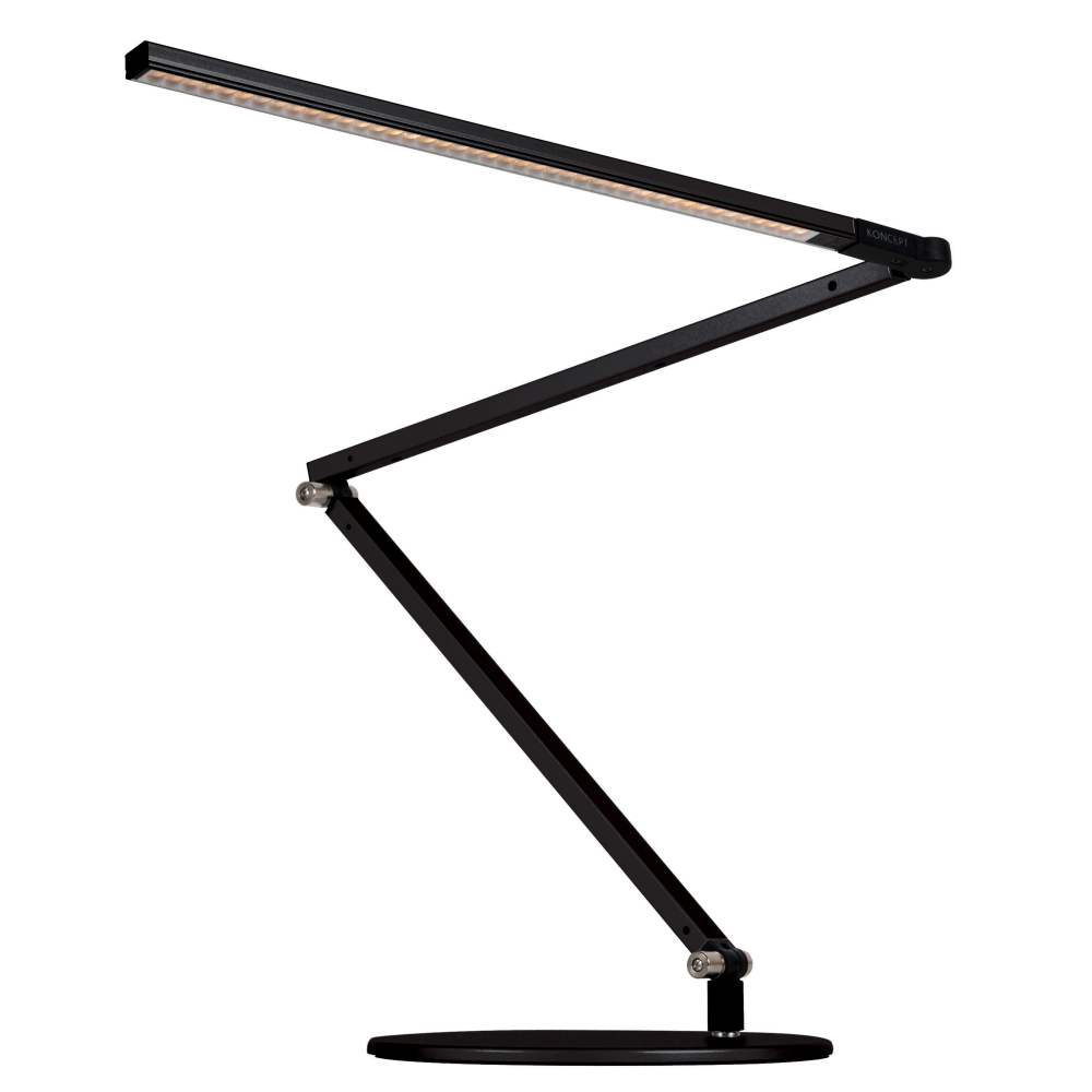 Koncept Z-Bar LED Desk Lamp, Cool Diffused Light, 16-7/16inH, Metallic Black