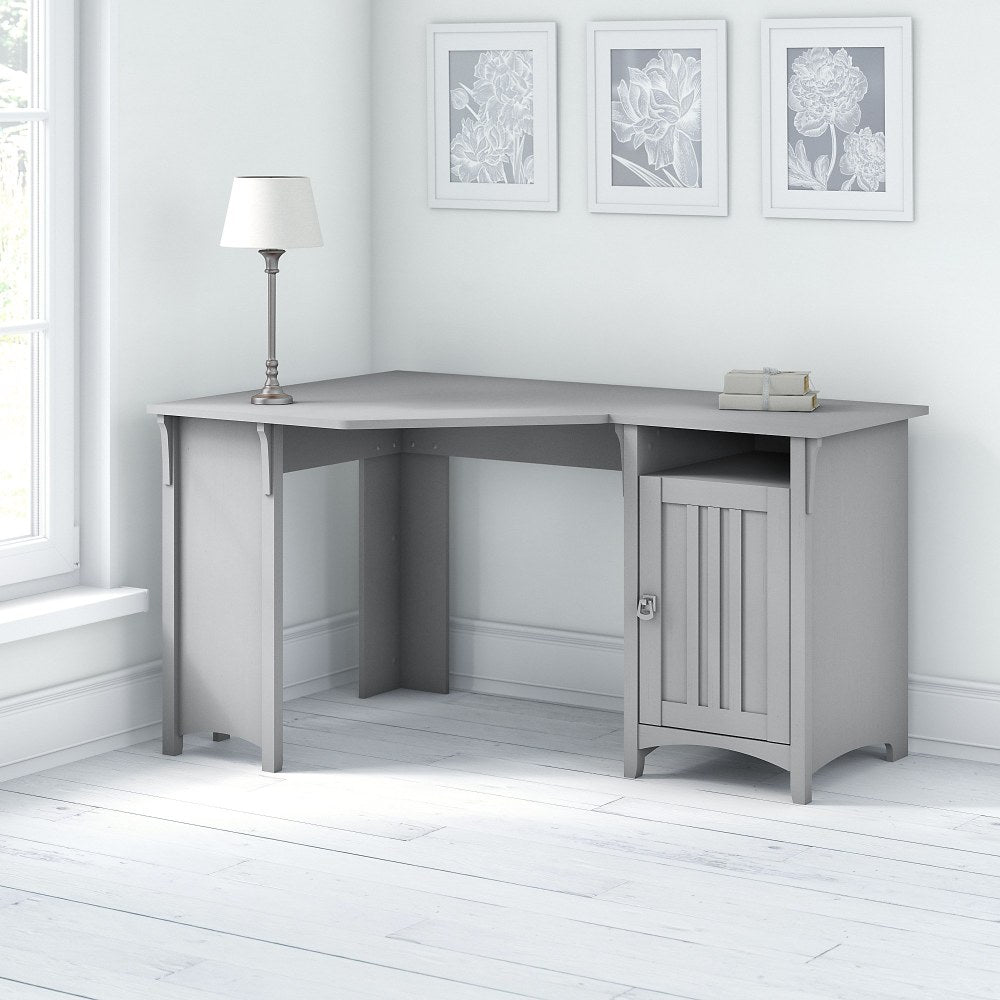 Bush Business Furniture Salinas 55inW Corner Desk With Storage, Cape Cod Gray, Standard Delivery