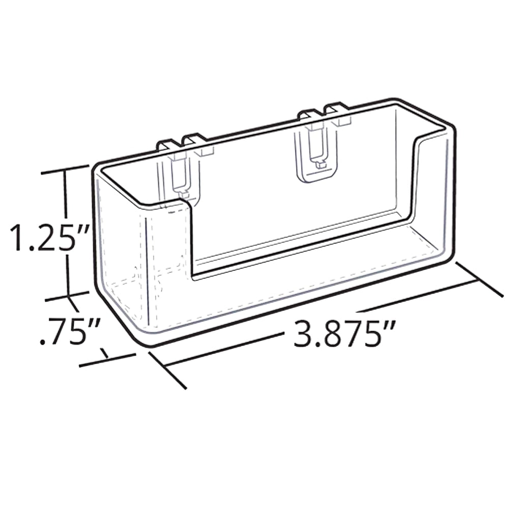 Azar Displays Clip-on Removable Business Card Pocket, 1-1/4inH x 3-7/8inW x 3/4inD, Clear, Pack Of 10 Holders