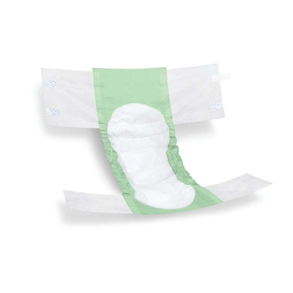 FitRight Basic Disposable Briefs, XX-Large, Green/White, 25 Briefs Per Bag, Case Of 4 Bags