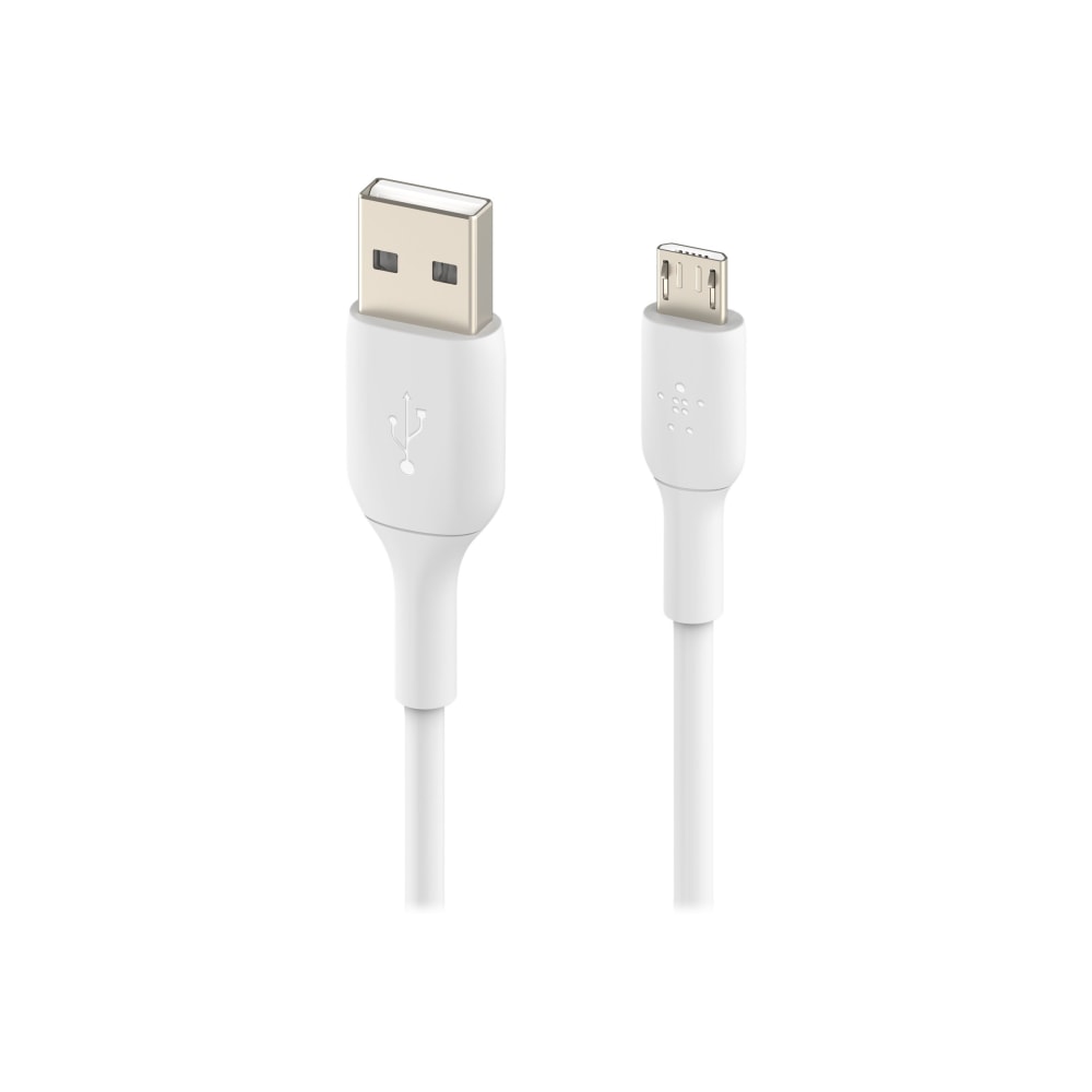 Belkin USB-A to Micro-USB Cable (1m / 3.3ft, Black) - 3.30 ft Micro-USB/USB-A Data Transfer Cable - First End: 1 x USB Type A - Male - Second End: 1 x Micro USB - Male - White